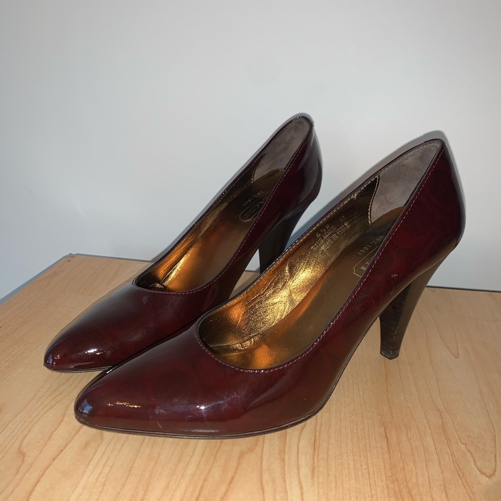 Coach red heels